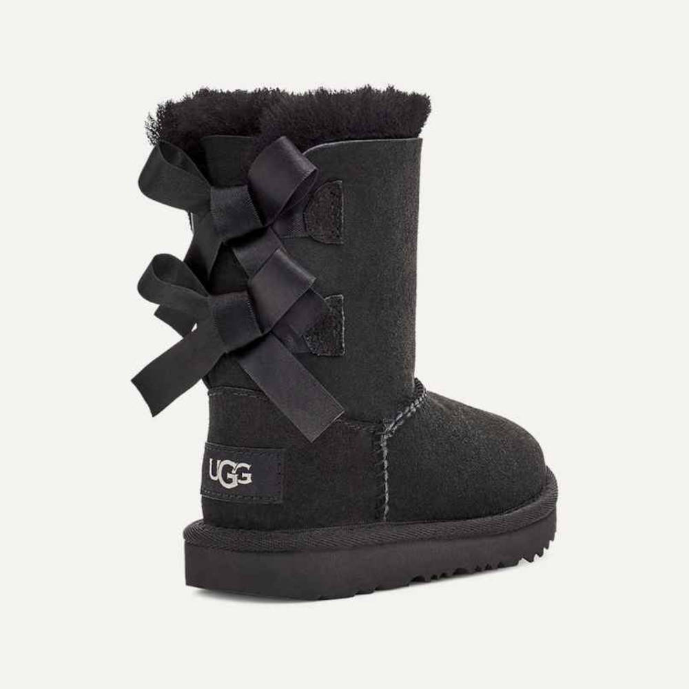 UGG Black Suede Boots with Bows